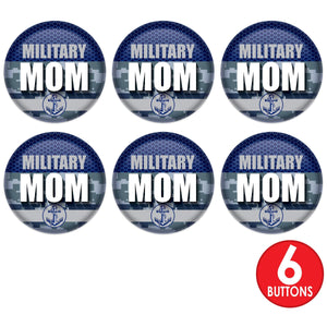 Beistle Military Mom Button (Case of 6)