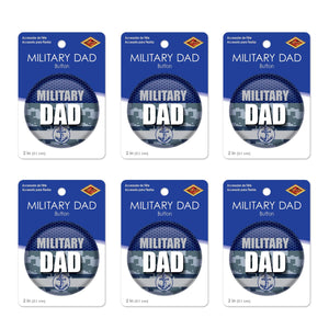 Beistle Military Dad Button (Case of 6)