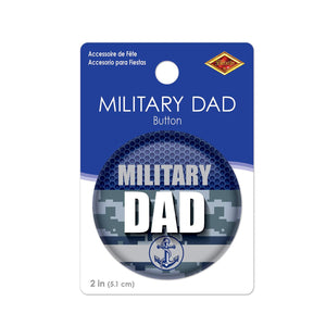 Beistle Military Dad Button (Case of 6)