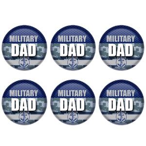 Beistle Military Dad Button (Case of 6)