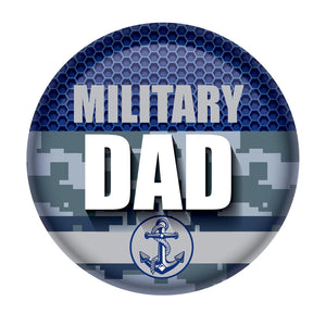 Military Dad Button- Navy - Bulk 6 Pack