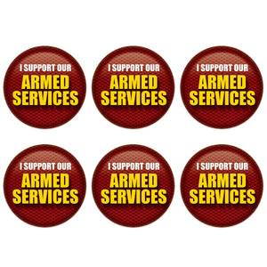 Beistle I Support Our Armed Services Button (Case of 6)