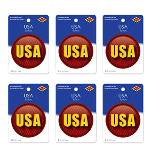 Beistle USA Button (Case of 6)