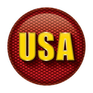 USA Button- Marines- Red - Bulk 6 Pack