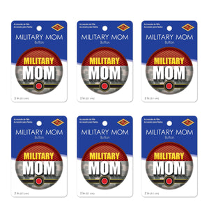 Beistle Military Mom Button (Case of 6)