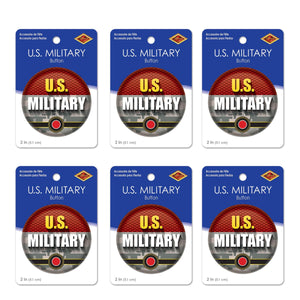 Beistle U.S. Military Button (Case of 6)