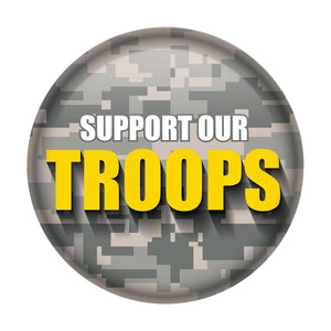 Support Our Troops Button - Light Camo - Bulk 6 Pack