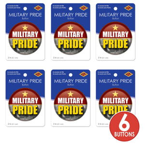 Beistle Military Pride Button (Case of 6)