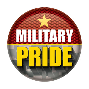 Military Pride Button- Marines- Star - Bulk 6 Pack