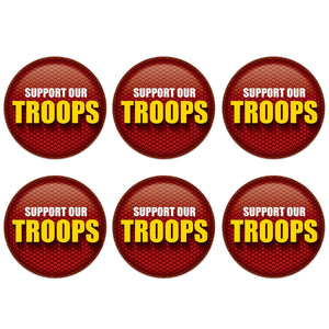 Beistle Support Our Troops Button (Case of 6)