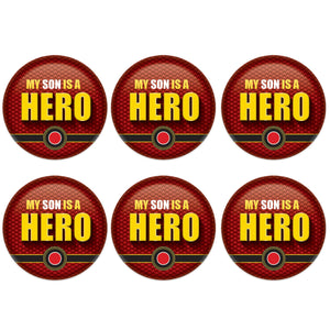 Beistle My Son Is A Hero Button (Case of 6)