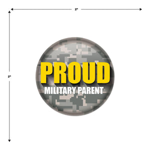 Beistle Proud Military Parent Button (Case of 6)