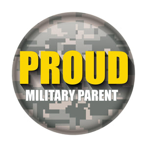 Proud Military Parent Button - Light Camo - Bulk 6 Pack