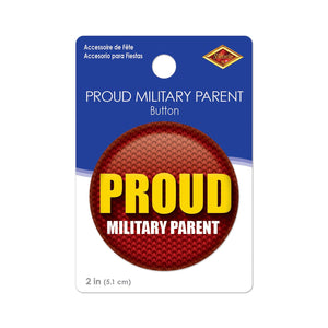 Beistle Proud Military Parent Button (Case of 6)