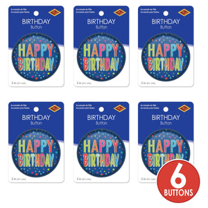 Beistle Happy Birthday Button (Case of 6)