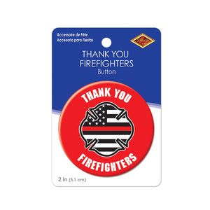 Beistle Thank You Firefighters Button (Case of 6)