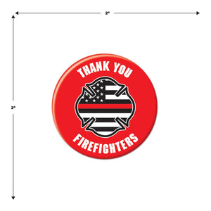 Beistle Thank You Firefighters Button (Case of 6)