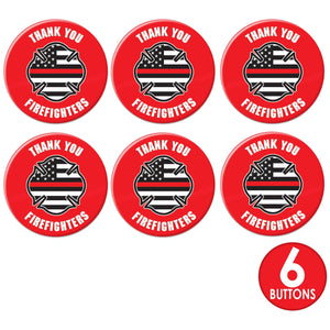 Beistle Thank You Firefighters Button (Case of 6)