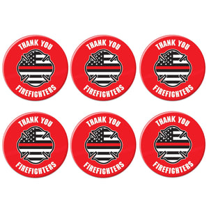 Beistle Thank You Firefighters Button (Case of 6)