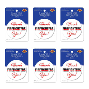 Beistle Thank You! Firefighters Button (Case of 6)