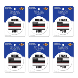 Beistle Thank You! Firefighters Button (Case of 6)