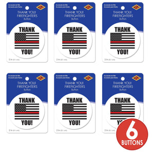 Beistle Thank You! Firefighters Button (Case of 6)