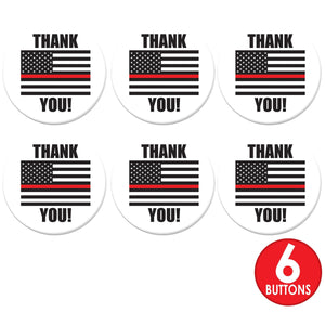 Beistle Thank You! Firefighters Button (Case of 6)