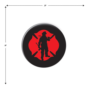 Beistle Firefighter with Maltese Icon Button (Case of 6)