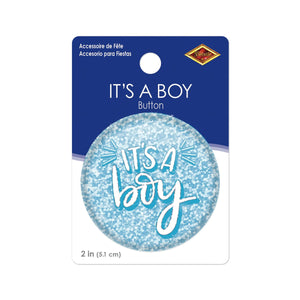 It's A Boy Button (Case of 6)