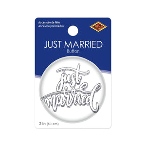 Just Married Button (Case of 6)