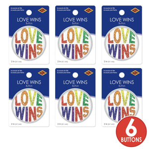 Love Wins Button (Case of 6)