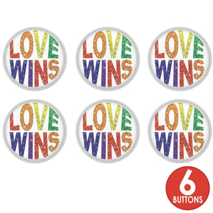 Love Wins Button (Case of 6)