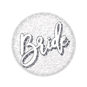 Bride Button- White - Bulk 6 Pack