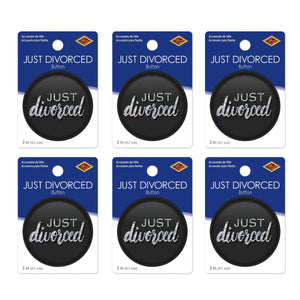 Just Divorced Button (Case of 6)