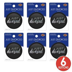 Just Divorced Button (Case of 6)