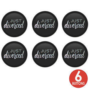 Just Divorced Button (Case of 6)