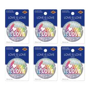 Love Is Love Button (Case of 6)