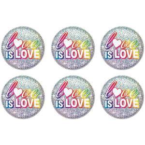 Love Is Love Button (Case of 6)