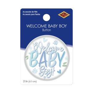 Welcome Baby Boy! Button (Case of 6)