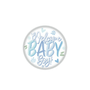 Welcome Baby Boy! Button - Bulk 6 Pack