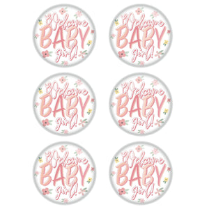 Welcome Baby Girl! Button (Case of 6)