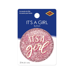 It's A Girl Button (Case of 6)