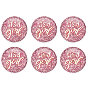 It's A Girl Button (Case of 6)