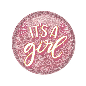 It's A Girl Button - Bulk 6 Pack