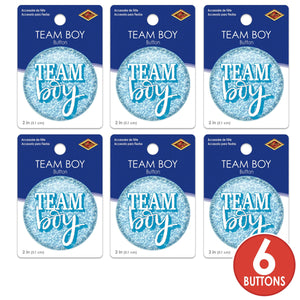 Team Boy Button (Case of 6)