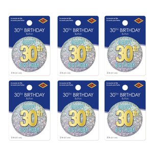 30th Birthday Button (Case of 6)