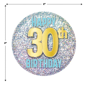 30th Birthday Button (Case of 6)