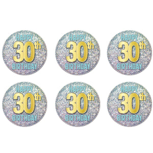 30th Birthday Button (Case of 6)