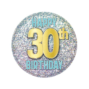 30th Birthday Button - Bulk 6 Pack