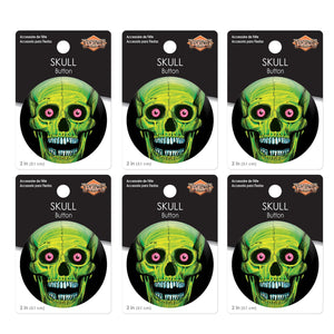 Vintage Halloween Skull Button (Case of 6)